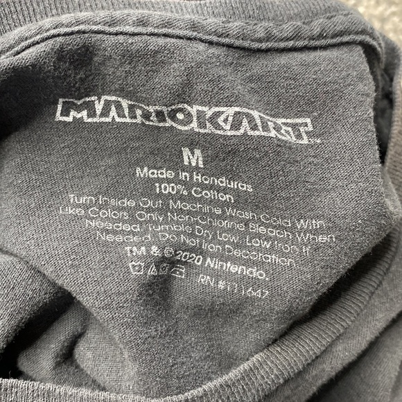 Nintendo Mario Kart Racing Team Black Short Sleeve Tshirt Medium - Picture 3 of 4